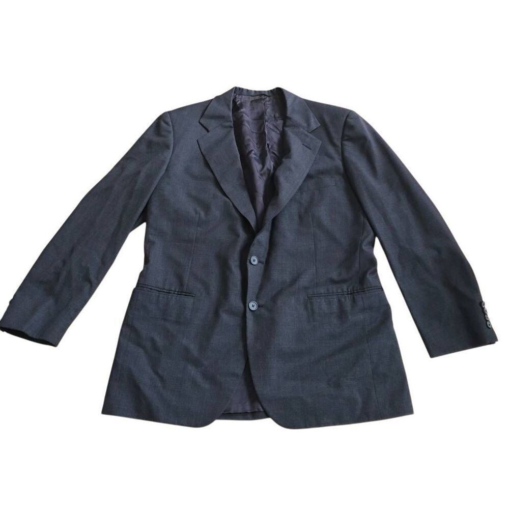 Tom James Executive collection mens blackgray heathered wool blazer fits Sz 40